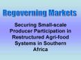 Securing Smallscale Producer Participation in Restructured Agrifood Systems in Southern Africa PowerPoint PPT Presentation