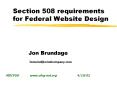 Section 508 requirements for Federal Website Design PowerPoint PPT Presentation