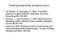 Reading assignments: biological control PowerPoint PPT Presentation