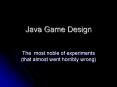 Java Game Design PowerPoint PPT Presentation