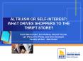 ALTRUISM OR SELFINTEREST: WHAT DRIVES SHOPPERS TO THE THRIFT STORE PowerPoint PPT Presentation