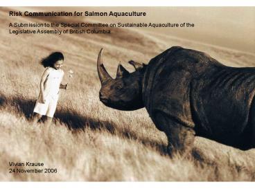 Risk Communication for Salmon Aquaculture