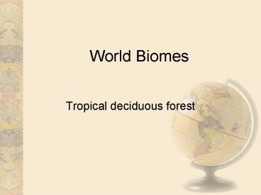 World Biomes
