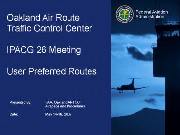 Oakland Air Route Traffic Control Center