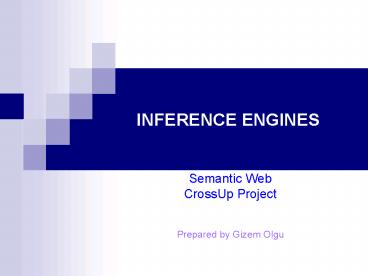 INFERENCE ENGINES