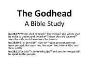 The Godhead A Bible Study