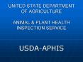 UNITED STATE DEPARTMENT OF AGRICULTURE ANIMAL PowerPoint PPT Presentation