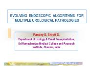 EVOLVING ENDOSCOPIC ALGORITHMS FOR MULTIPLE UROLOGICAL PATHOLOGIES