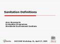 Sanitation Definitions PowerPoint PPT Presentation