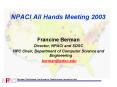 NPACI All Hands Meeting 2003 PowerPoint PPT Presentation