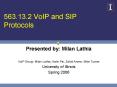 563'13'2 VoIP and SIP Protocols PowerPoint PPT Presentation