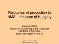 Relocation of production to NMS  PowerPoint PPT Presentation