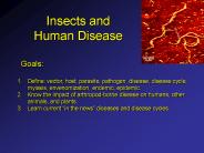 Insects and Human Disease