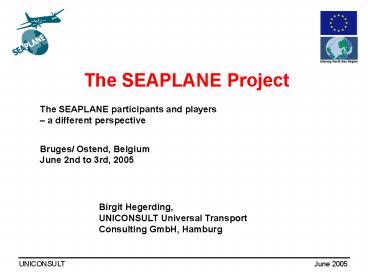 The SEAPLANE Project
