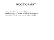 BIOGEOGRAPHY