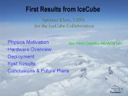 First Results from IceCube