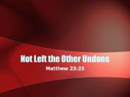 Not Left the Other Undone