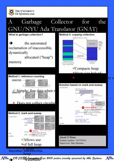 A Garbage Collector for the GNUNYU Ada Translator GNAT