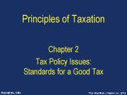 Principles of Taxation