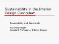Sustainability in the Interior Design Curriculum PowerPoint PPT Presentation