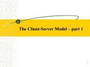 The ClientServer Model part 1