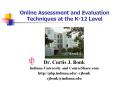 Online Assessment and Evaluation Techniques at the K-12 Level PowerPoint PPT Presentation
