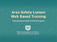 Area Safety Liaison Web Based Training