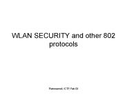 WLAN SECURITY and other 802 protocols