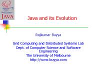 Java and its Evolution