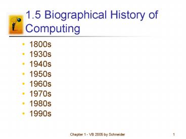 1'5 Biographical History of Computing