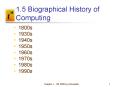 1'5 Biographical History of Computing PowerPoint PPT Presentation