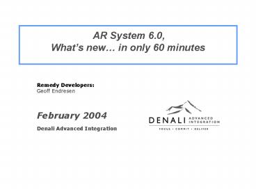 Remedy Developers: Geoff Endresen