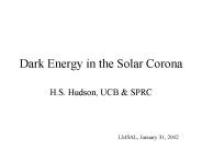 Dark Energy in the Solar Corona