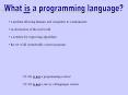 What is a programming language PowerPoint PPT Presentation