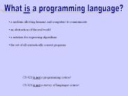 What is a programming language