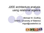 J2EE architecture analysis using relational algebra