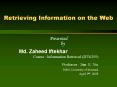 Retrieving Information on the Web PowerPoint PPT Presentation