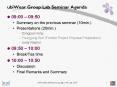 ubiWear Group Lab Seminar Agenda PowerPoint PPT Presentation
