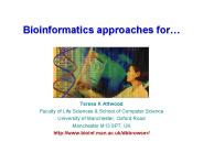 Bioinformatics approaches for
