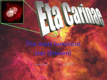 The most luminous star known