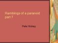 Ramblings of a paranoid part 7 PowerPoint PPT Presentation