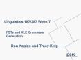 Linguistics 187287 Week 7 PowerPoint PPT Presentation