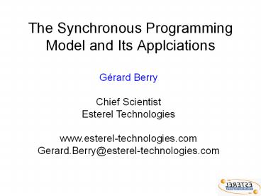 The%20Synchronous%20Programming%20Model%20and%20Its%20Applciations