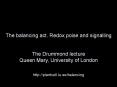 The balancing act' Redox poise and signalling PowerPoint PPT Presentation