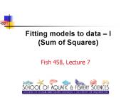 Fitting models to data 