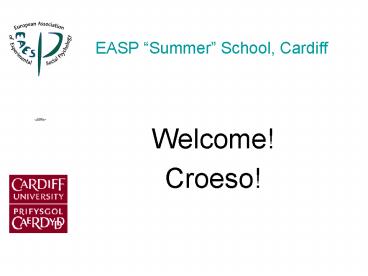 EASP Summer School, Cardiff