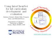 Using InterChemNet for lab curriculum development and evaluation