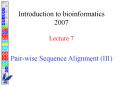 Pairwise Sequence Alignment III PowerPoint PPT Presentation