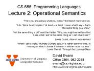 CS 655: Programming Languages