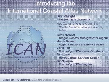 Introducing the International Coastal Atlas Network